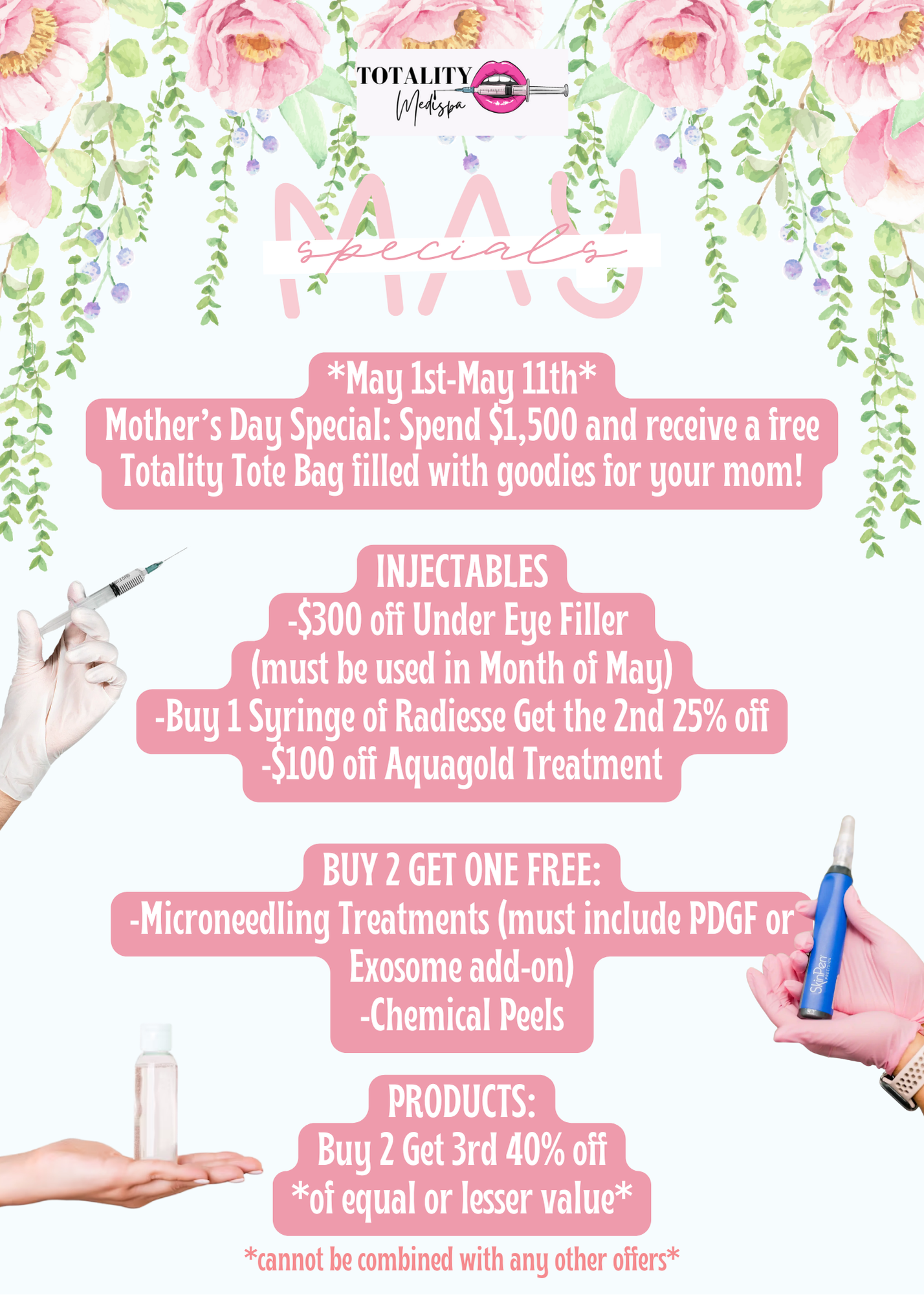 Monthly Specials Size May Specials
