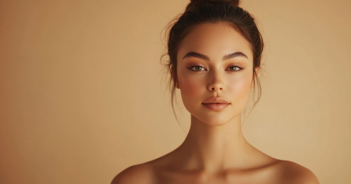 BLOG-Totality Medispa-CO2 Laser vs. Microneedling for Acne Scars Results, Downtime, and Best Candidates.. Portrait of a woman with natural makeup and her hair tied back.